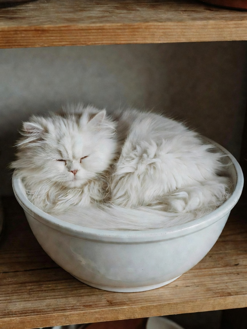 Mochi decided the new ceramic planter was actually his throne today. Can't even be mad, look at that