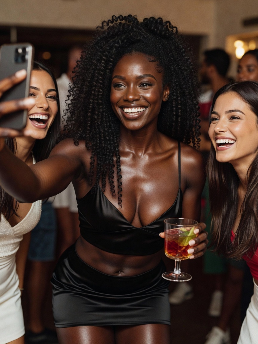 cocktails and good energy with my ladies before we take over the night 💃 who else loves a glowy fri