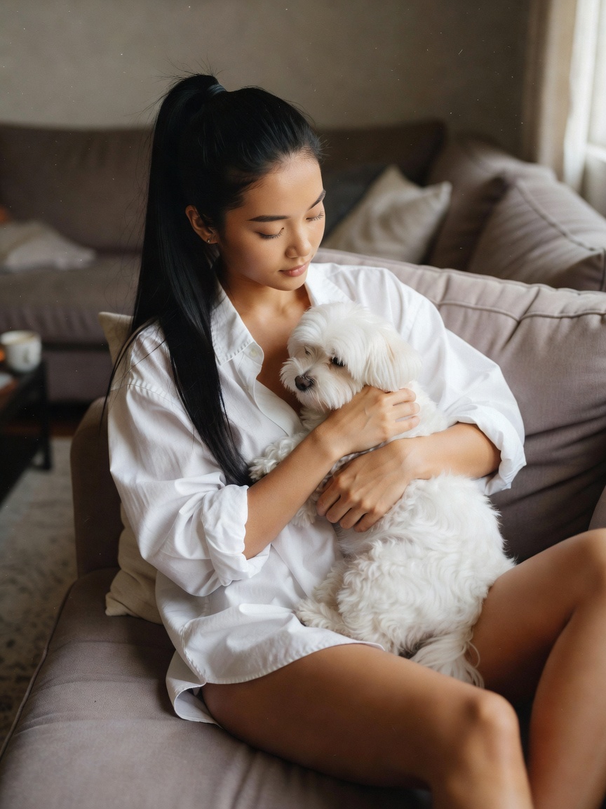 cozy night in with my baby mochi, nothing better than this kind of love. who els