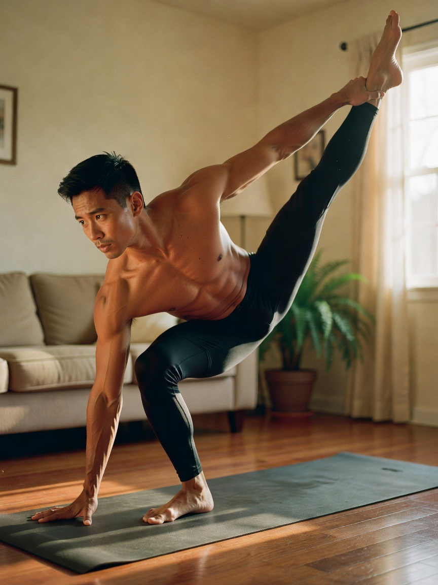 Post-yoga flow hitting different today. Flexibility on point and the gains showi