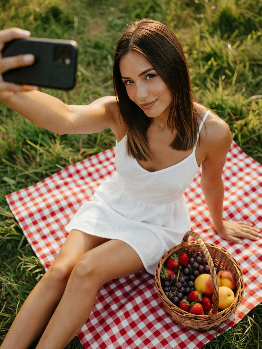 picnic season done right... sundress, good snacks and even better views of these