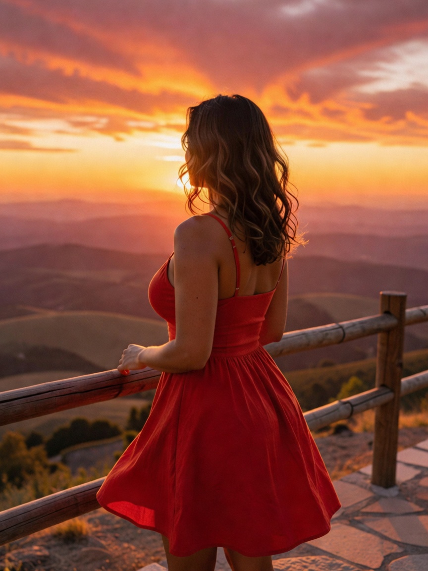 golden hour hitting just right in this dress, feeling like the sunset belongs to