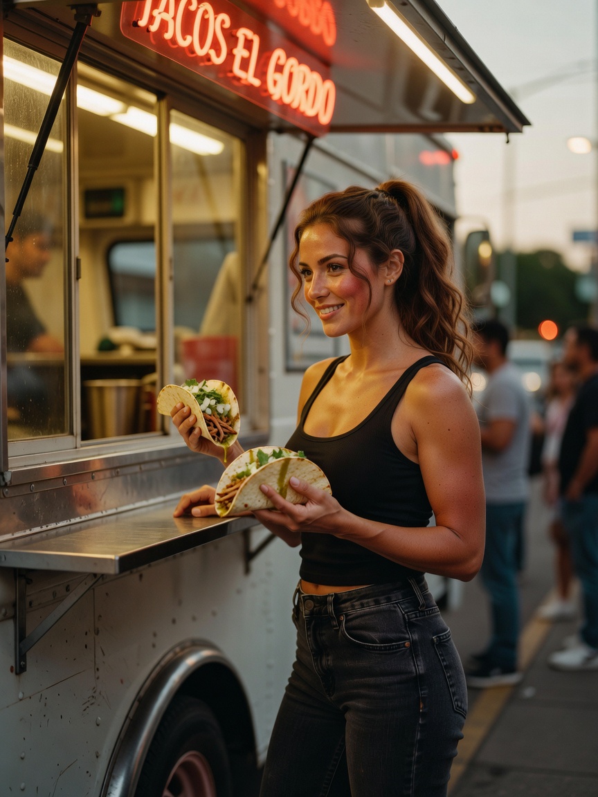 late night taco run hitting different after that pilates flow. who else lives fo