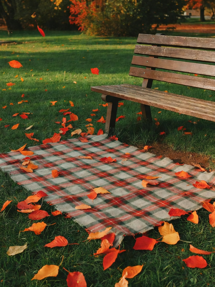 quick reset in the park after this morning's run. the autumn leaves and quiet la