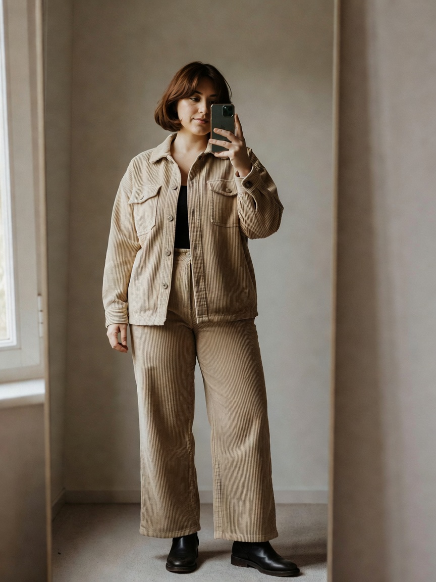 this corduroy set has been on repeat all week and these new boots make it feel f