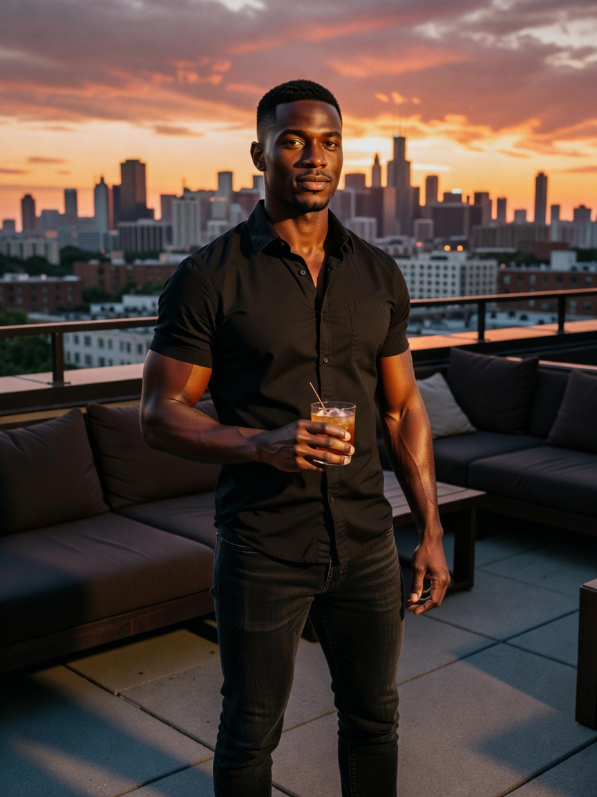 sunset hits different up here with the crew. good drinks, better views, and zero stress. life balanc