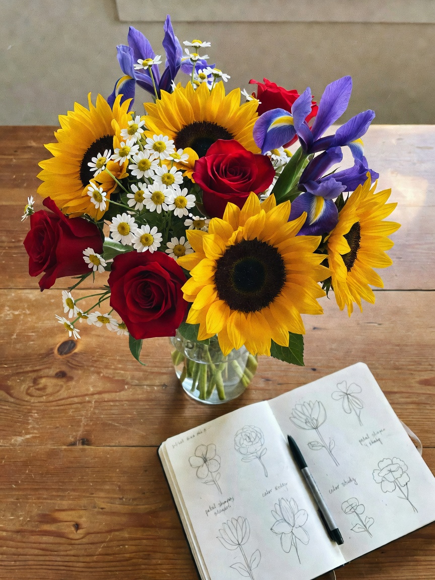 these fresh flowers from the market are giving me so much inspiration for my nex