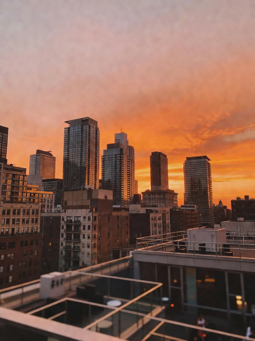 sunset drinks with the best people. nothing beats catching golden hour from up h