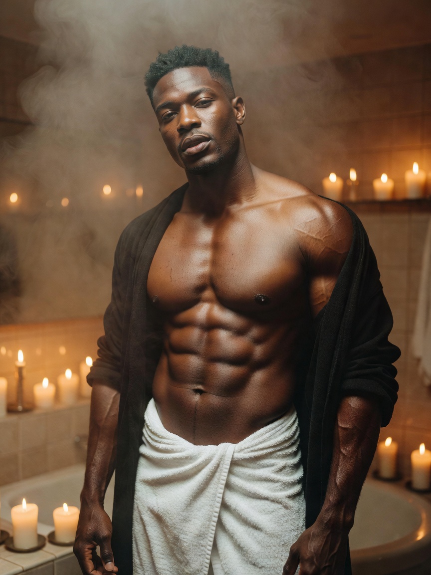 self care hit different after that heavy lift sesh. steam got me feeling like a 