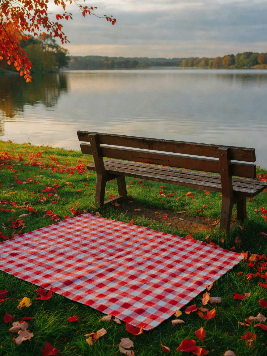 Perfect quiet afternoon under the changing leaves. Brought my book, some fruit, 
