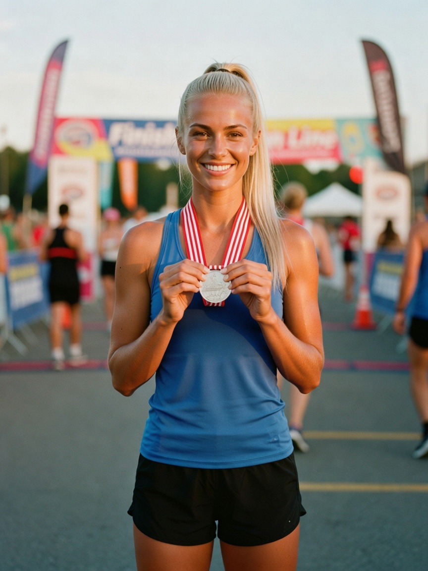 early morning race done and dusted. nothing beats that finish line feeling even 