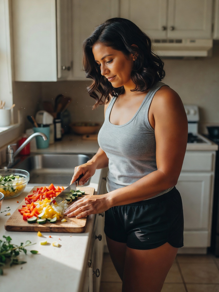 chopping veggies for my favorite Brazilian stew. the house already smells amazin