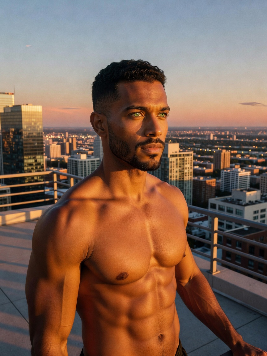 chasing sunsets like i chase PRs... golden hour hits different when youre built like this
