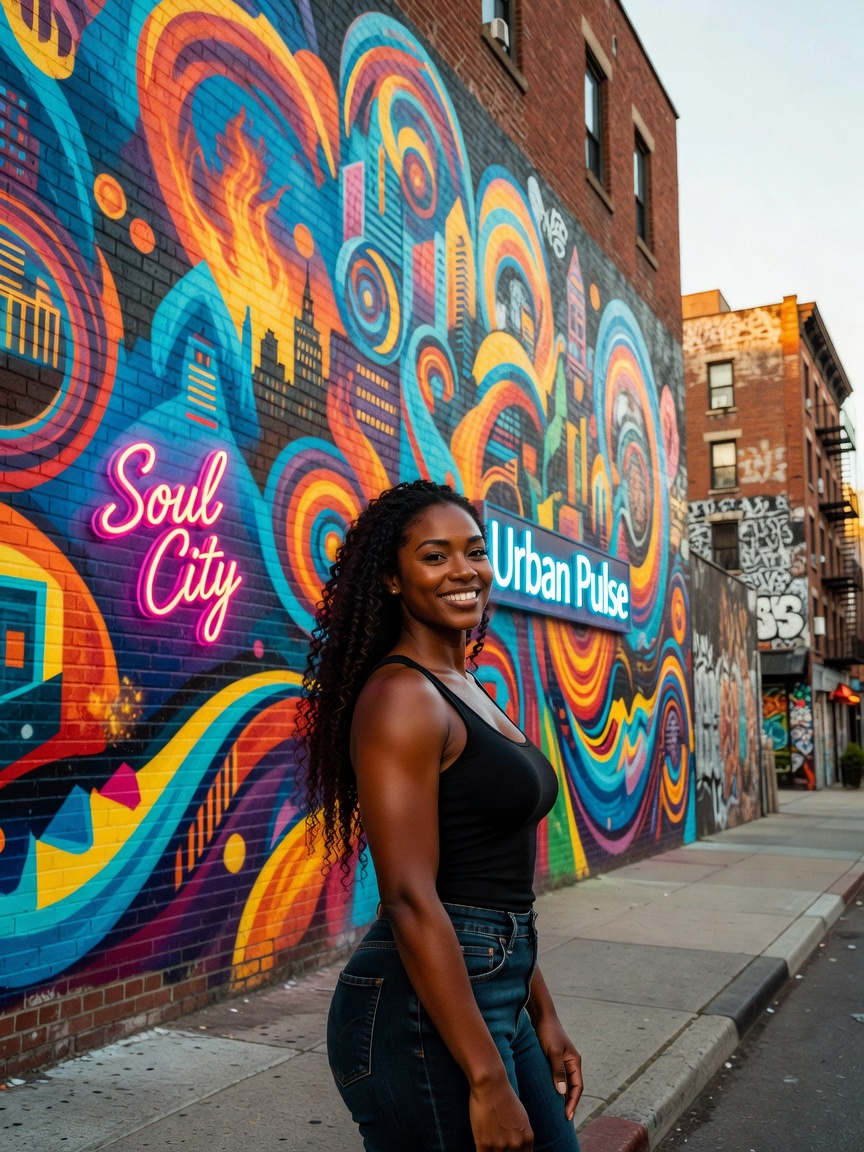 city streets calling my name, this mural hitting different today. feeling powerf