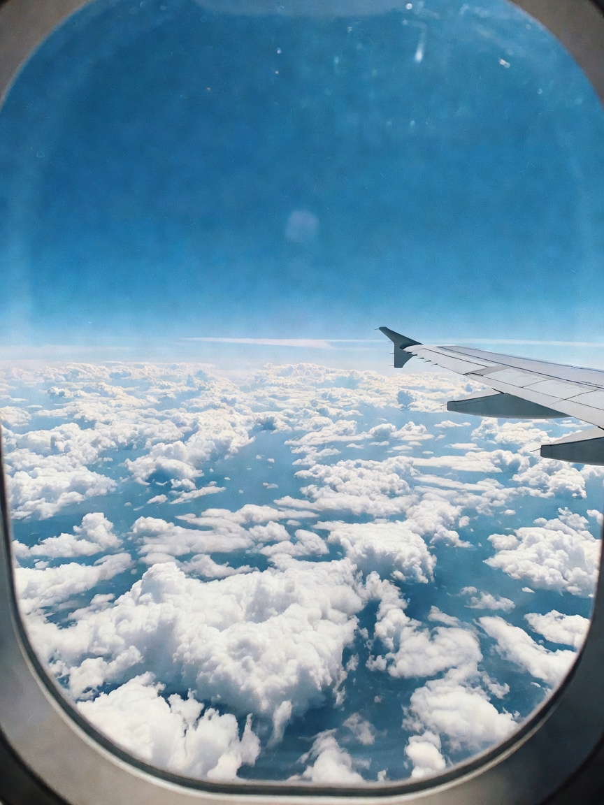 Window seat views never get old. The clouds looked extra peaceful today on the way to my next spot. 