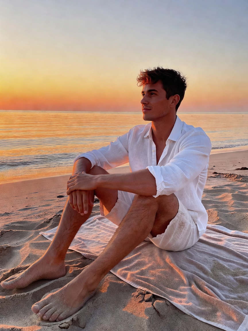 Nothing beats watching the sun disappear into the ocean. Luna waited patiently w