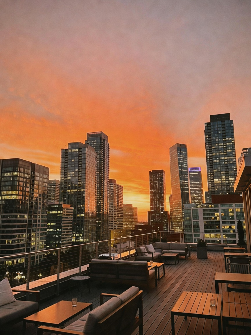 sunset hits different up here. good drinks, better company and that view never g