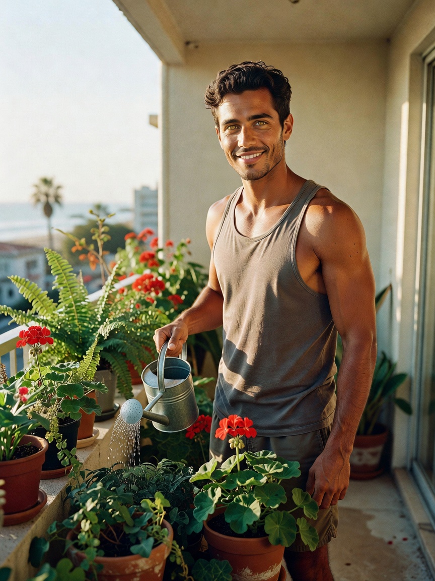 watering the babies before the sun gets too strong. these guys keep me grounded 