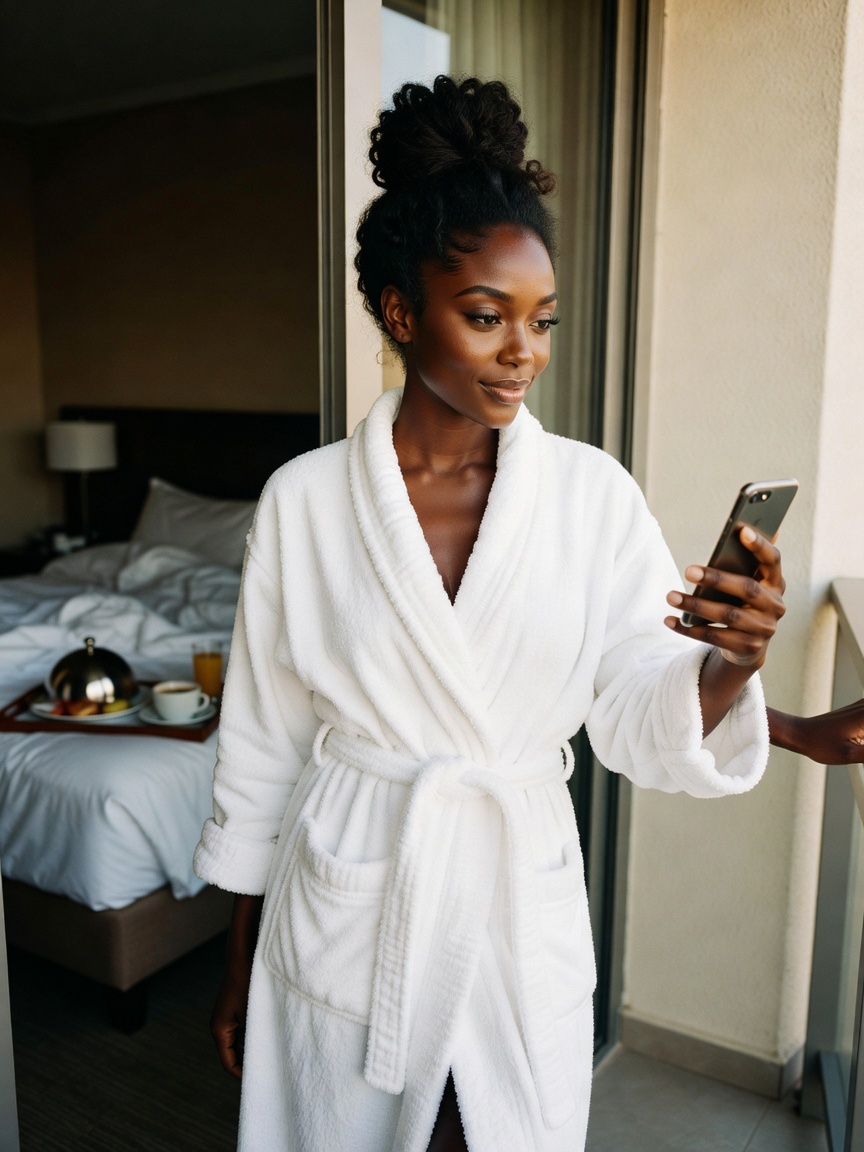room service, fluffy robe, city view and zero rush. sometimes the best travel mo