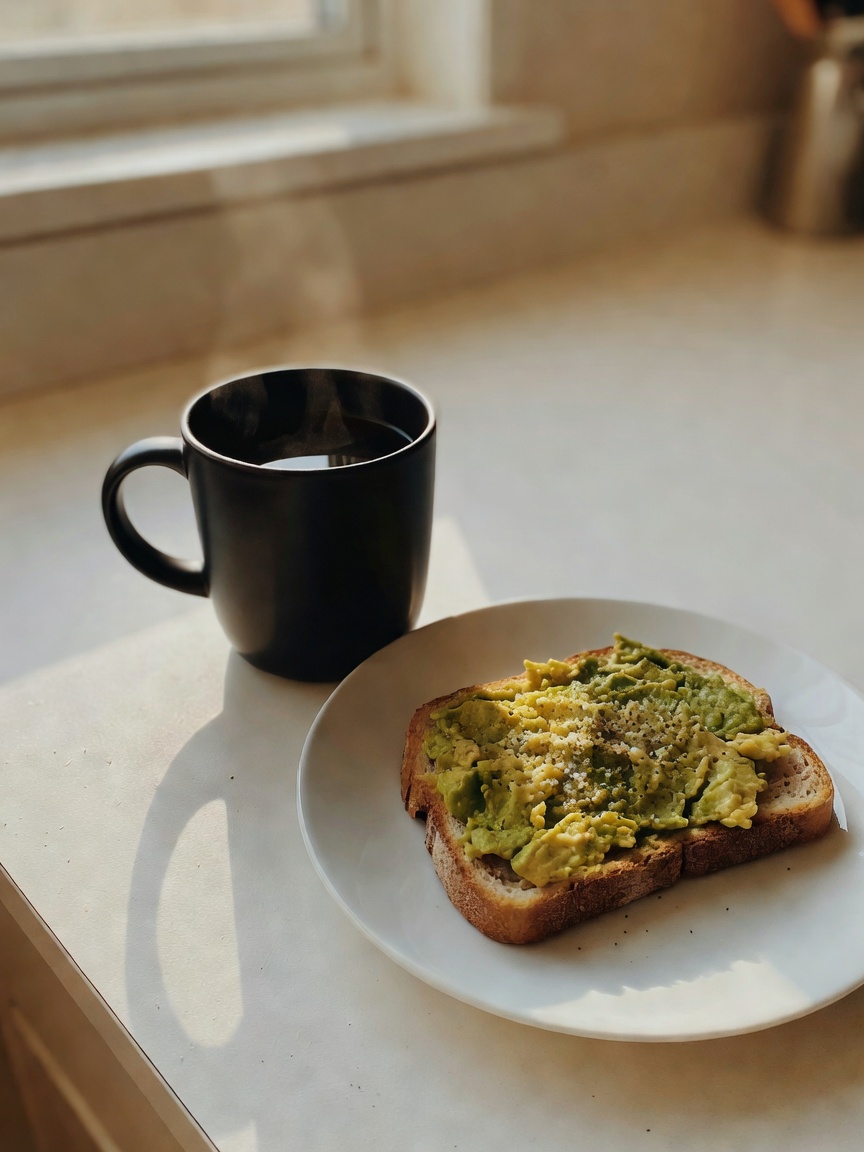 sun's barely up but the coffee is poured and brekkie is ready. starting the day 