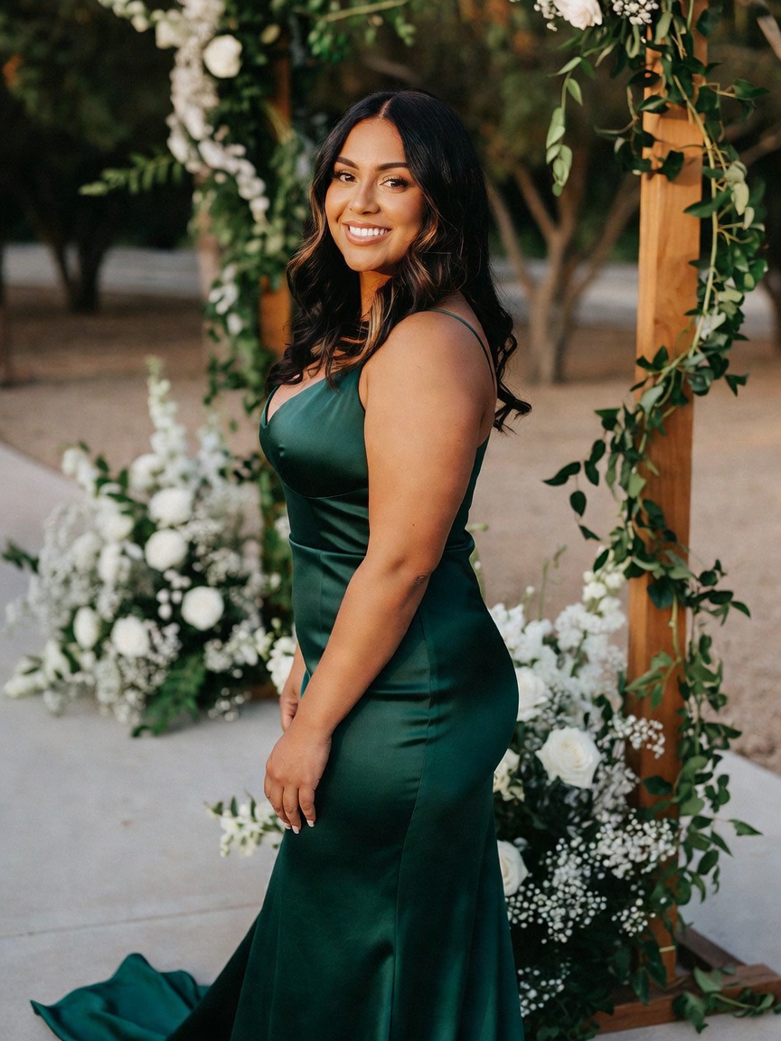 dressed up for this beautiful wedding ceremony. the aisle flowers and table sett