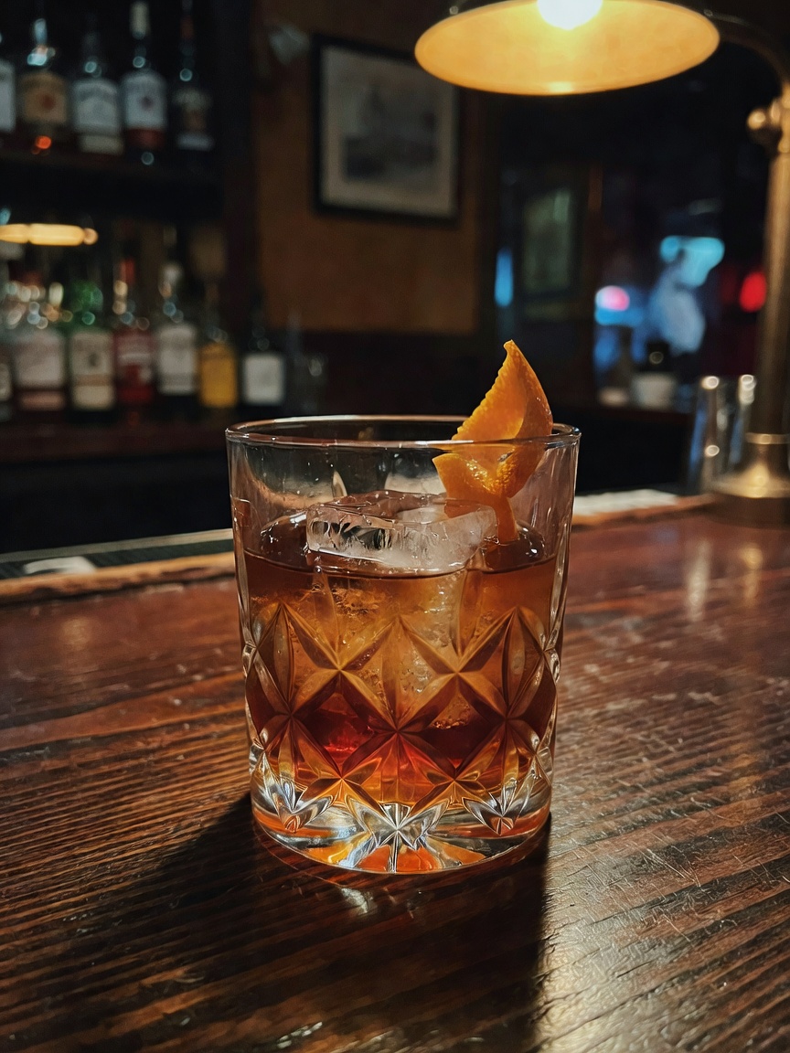 Took a night off from the usual routine to unwind with this old fashioned. Barte