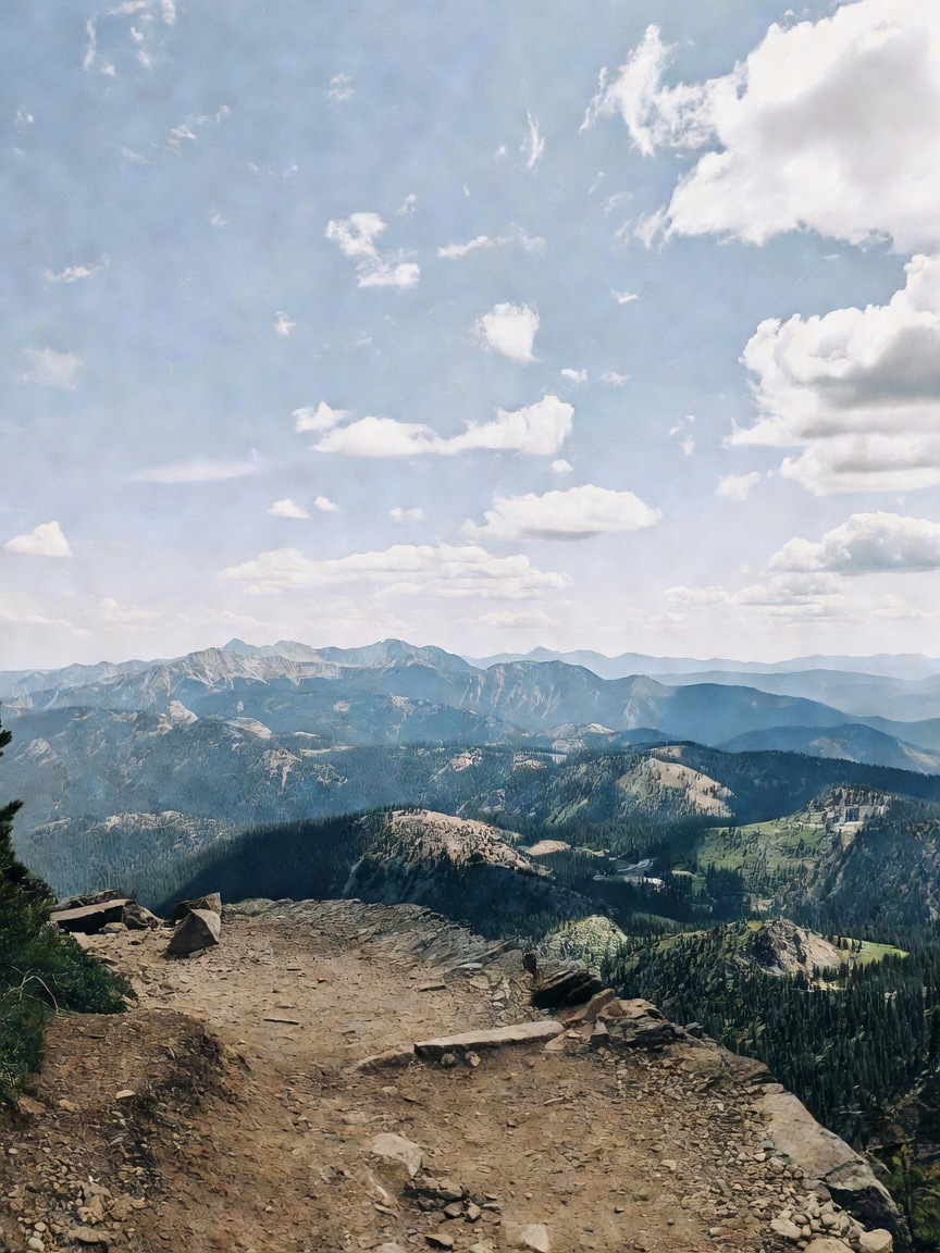 Hiked up here and the view still hits different every time. Clear lake reflectio
