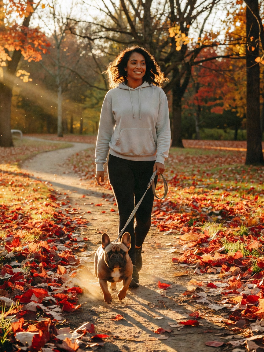 Early sunrise walk with my girl Zola before shift starts. Nothing beats autumn l