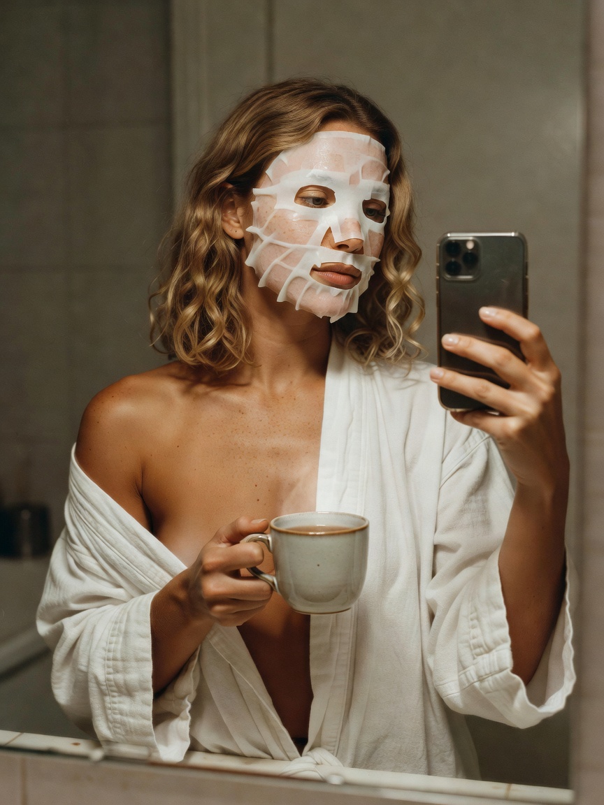 Sunday self care reset with my favorite mask and a quiet journal session. These 