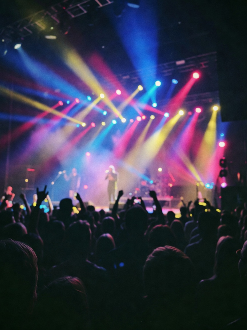 lost in the lights and the bass last night, feeling every beat in my body. nothing like live music t