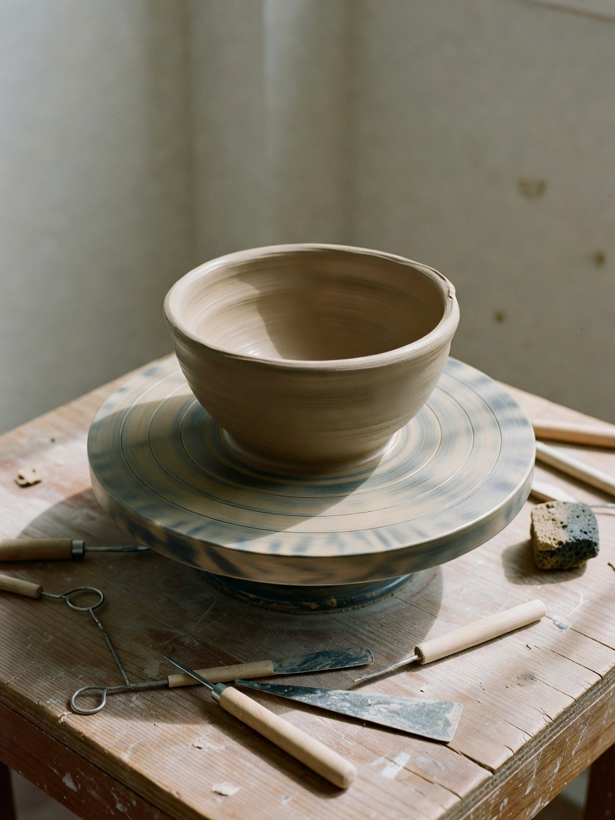 slowly getting better at pottery, this little bowl actually came out usable. who
