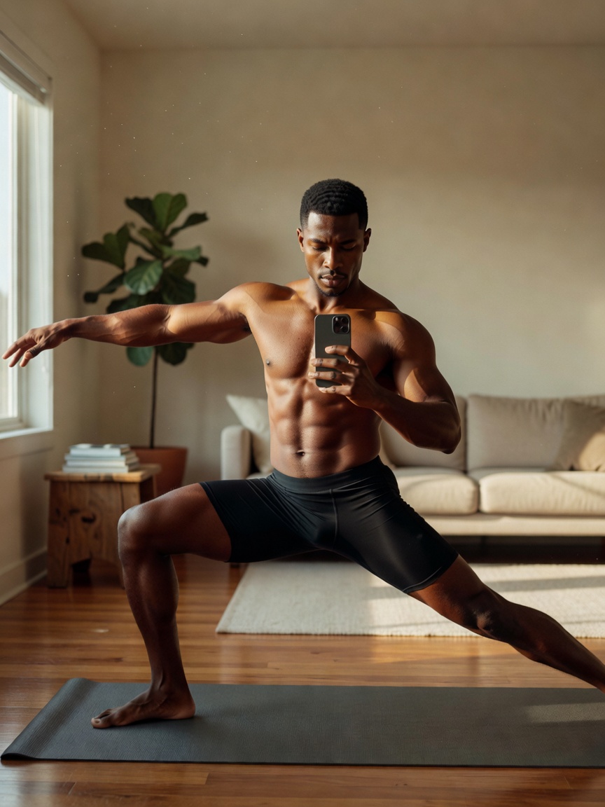 Just wrapped up a solid yoga flow at home. Mobility is strength too yall. Feeling centered and ready