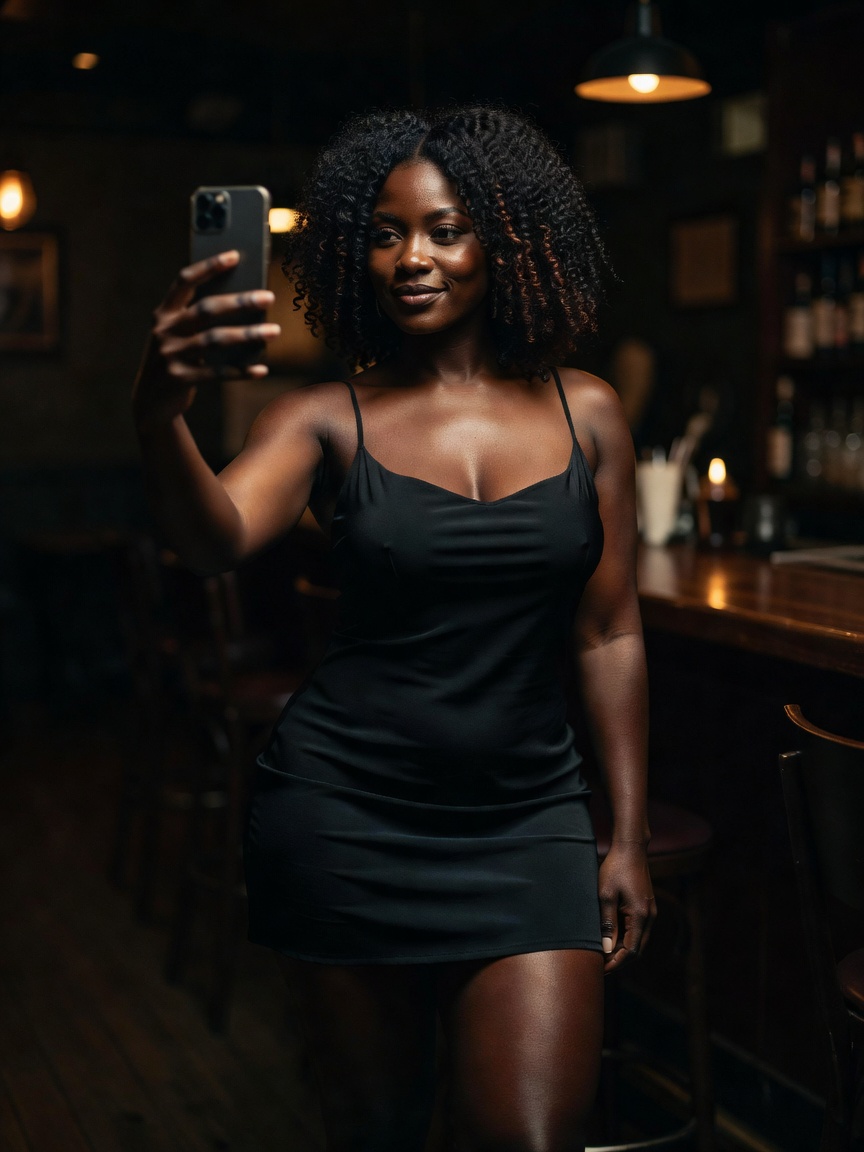 Cocktail hour done right. Slip dress, good lighting, and even better company. Fe