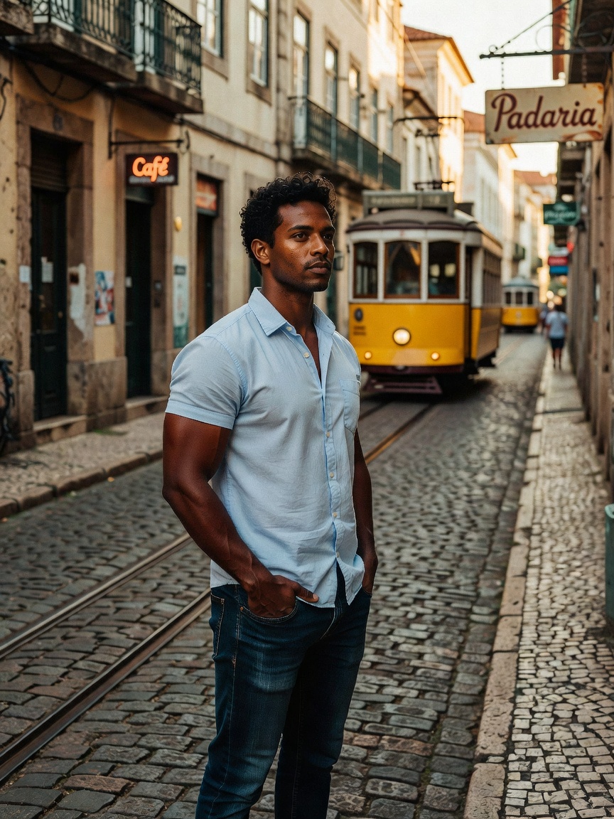 first time in lisbon and these cobblestone streets are no joke on the ankles. hopped a tram, got los