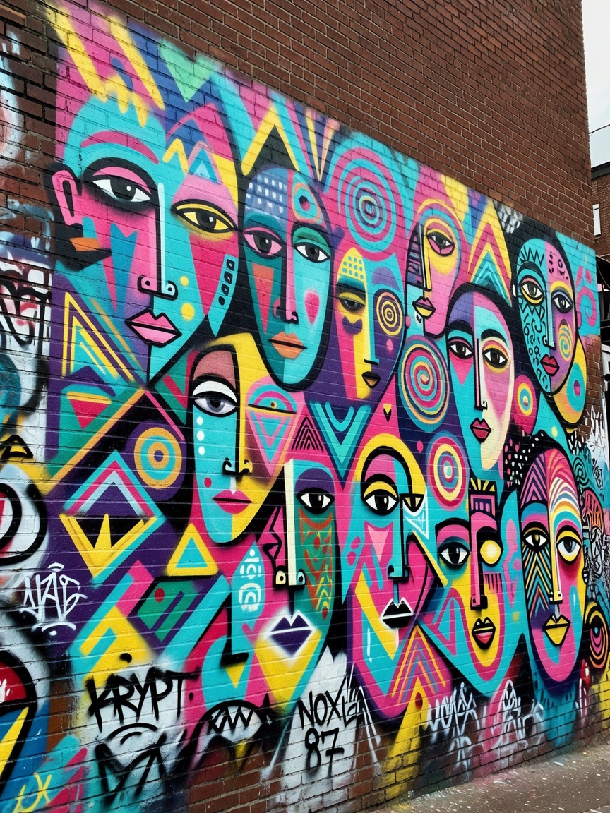 Found this new mural on my walk to grab ingredients for tonight's dinner. The colors pop even better