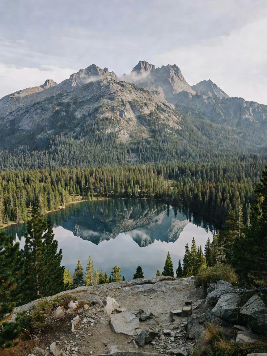 nothing beats that first glimpse after the last switchback. lake so still it fee