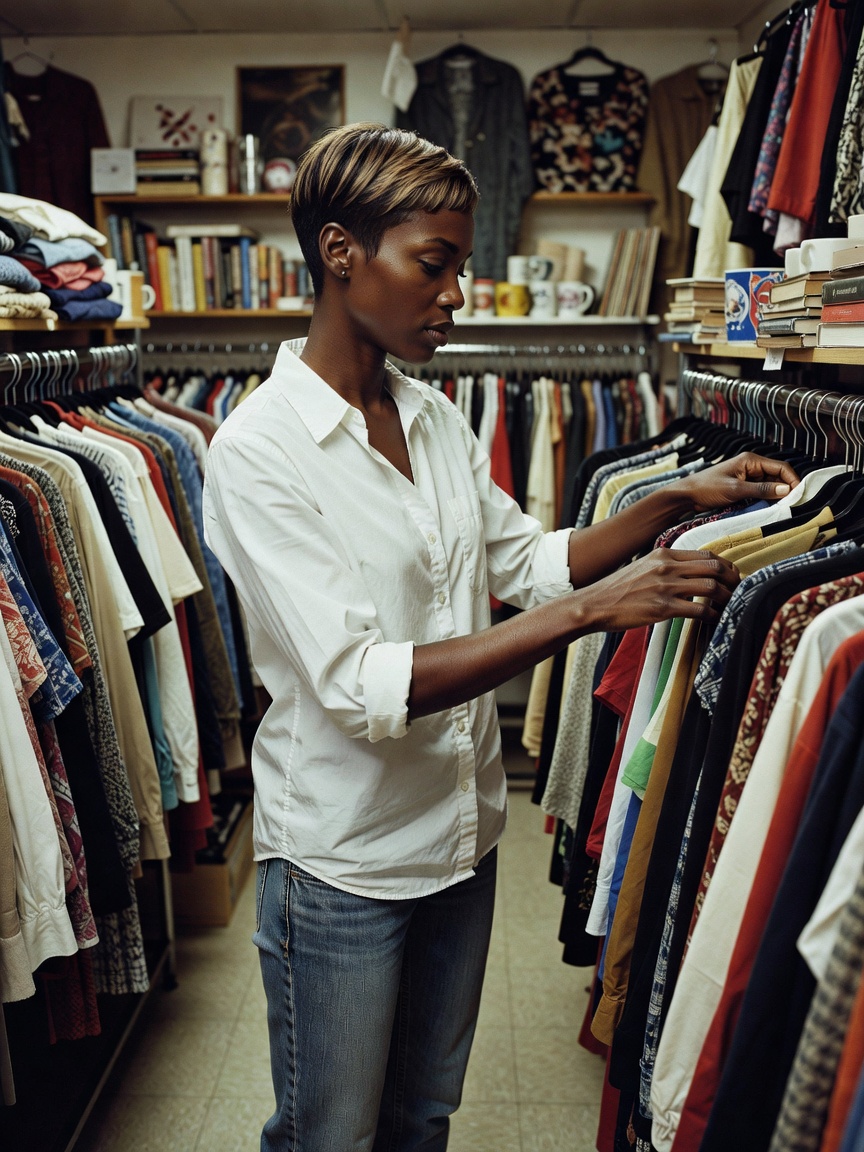 Sunday morning well spent. Found the perfect linen shirt for next to nothing and