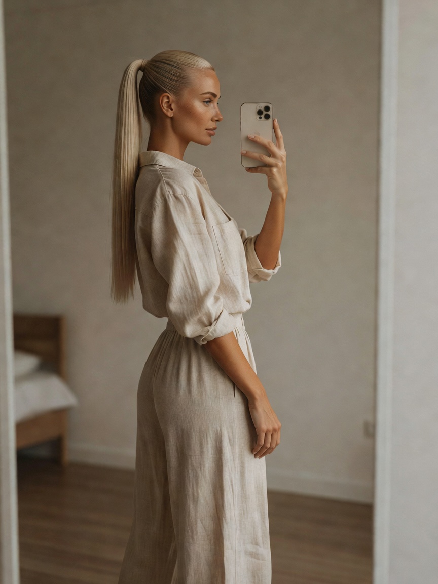 Ootd ready for this wellness retreat. Who else is packing neutrals this season? 