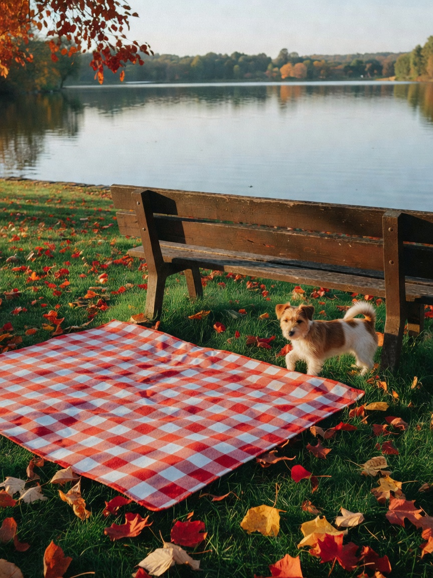 autumn picnic by the lake with my journal and a good book, perfect day to unwind