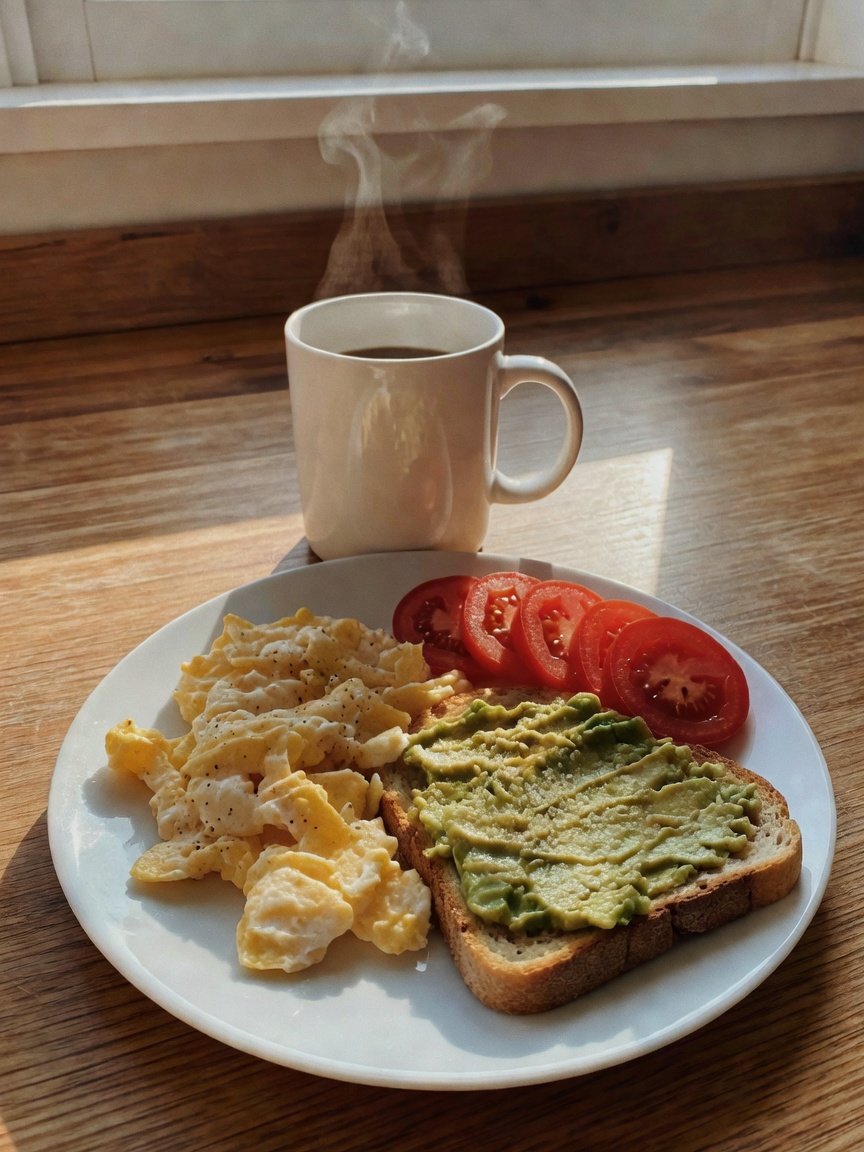 Nothing beats a slow morning with fresh coffee and a simple breakfast before the