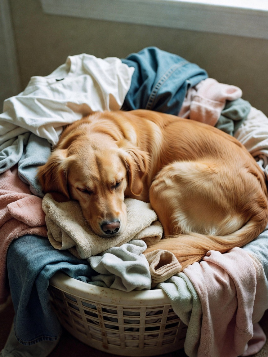 luna decided the laundry basket was her new favorite nap spot today. the face sh
