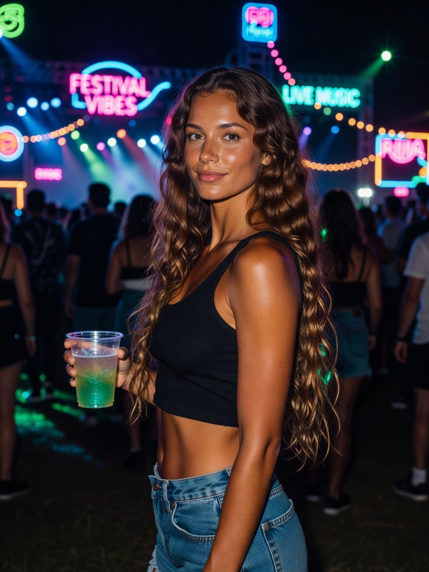 lost in the music under these neon lights... someone come dance with me