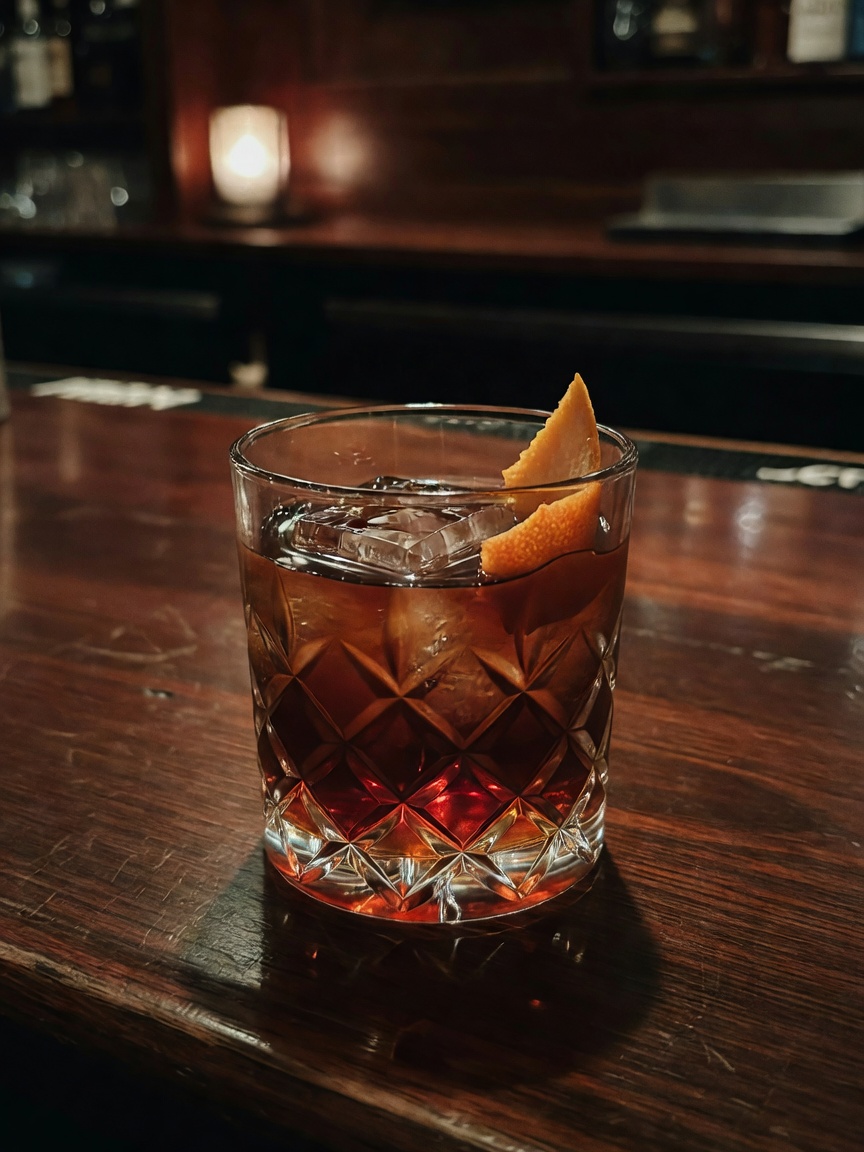 Old fashioned done right. Bartender took his time with the pour. Sometimes the b