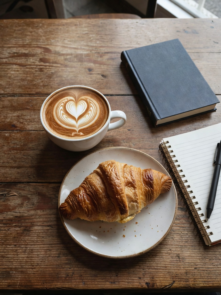 Nothing beats starting the day with killer latte art, a fresh croissant, and get