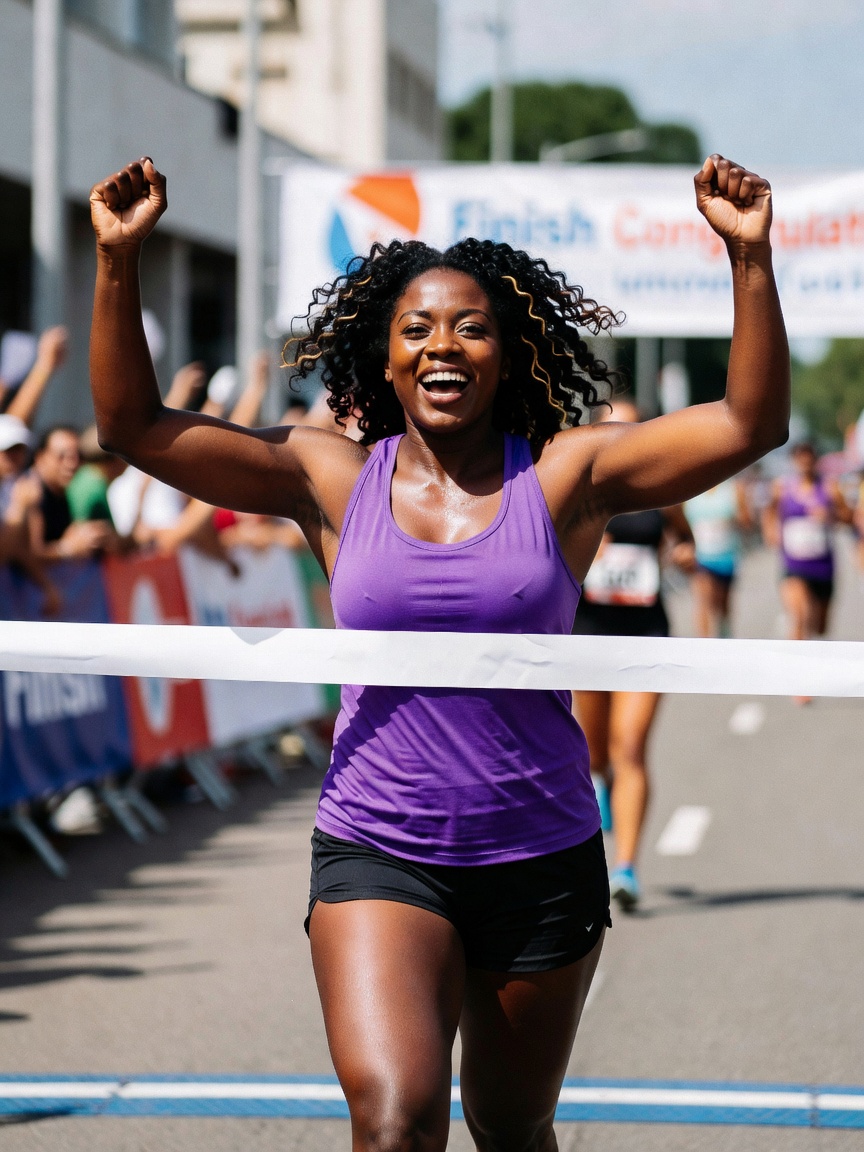 crossed that finish line with my heart pounding and a grin that wouldn't quit. e