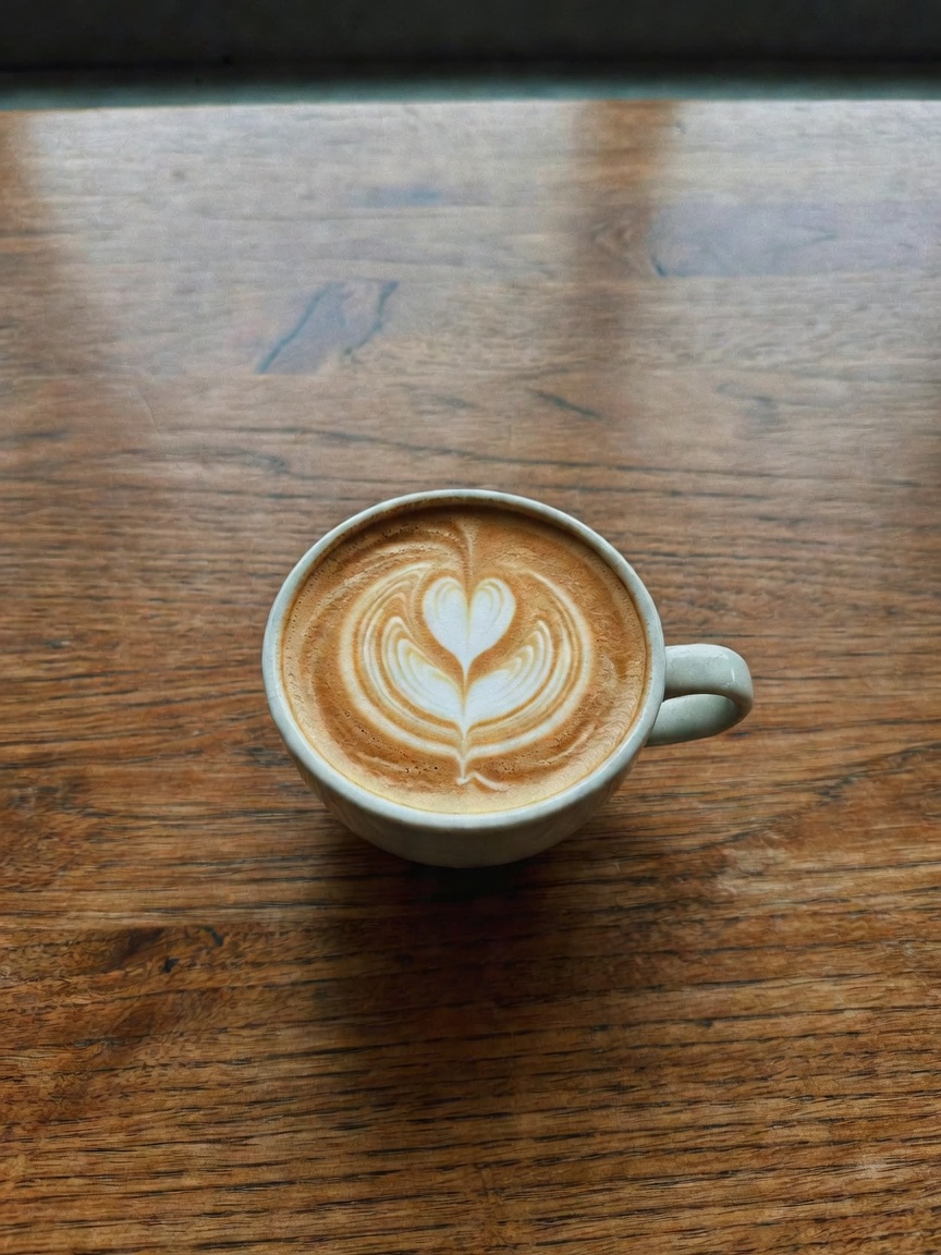 fueling the next adventure with perfect latte art and a buttery croissant. somet