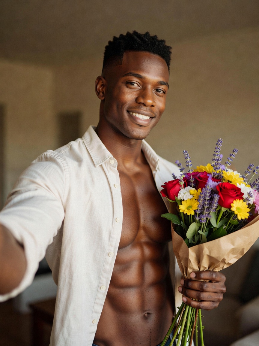 just picked up these flowers for someone special, who wants them delivered with a smile? 🌹 feeling 
