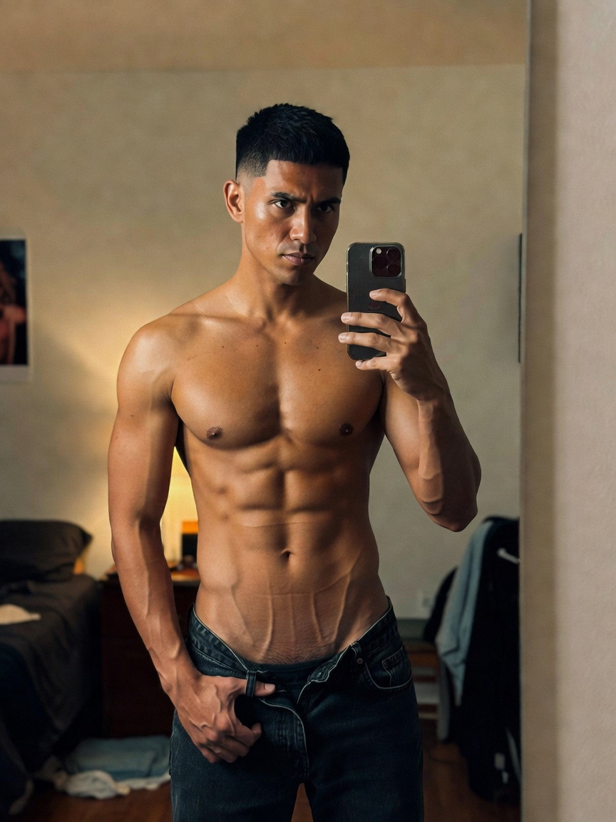 fresh out the shower flexing for the boys... you already know the gains are crazy lately
