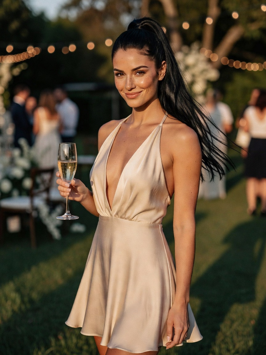wedding guest mode but make it seductive 💋 this silk dress has me feeling like 