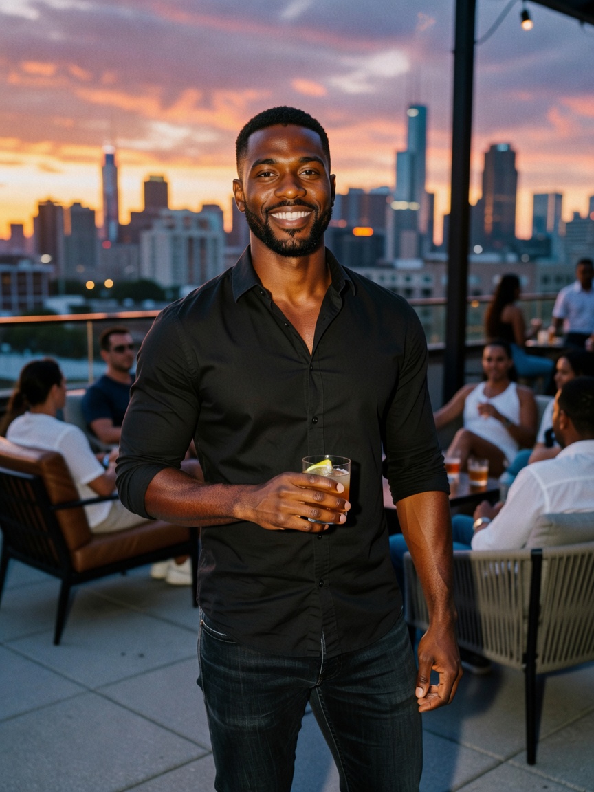 Nothing beats unwinding with the crew after a long week. City lights just starti